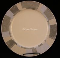 Mikasa OMNI BLUE #FK904 Stoneware Dinner Plate CHIPPED